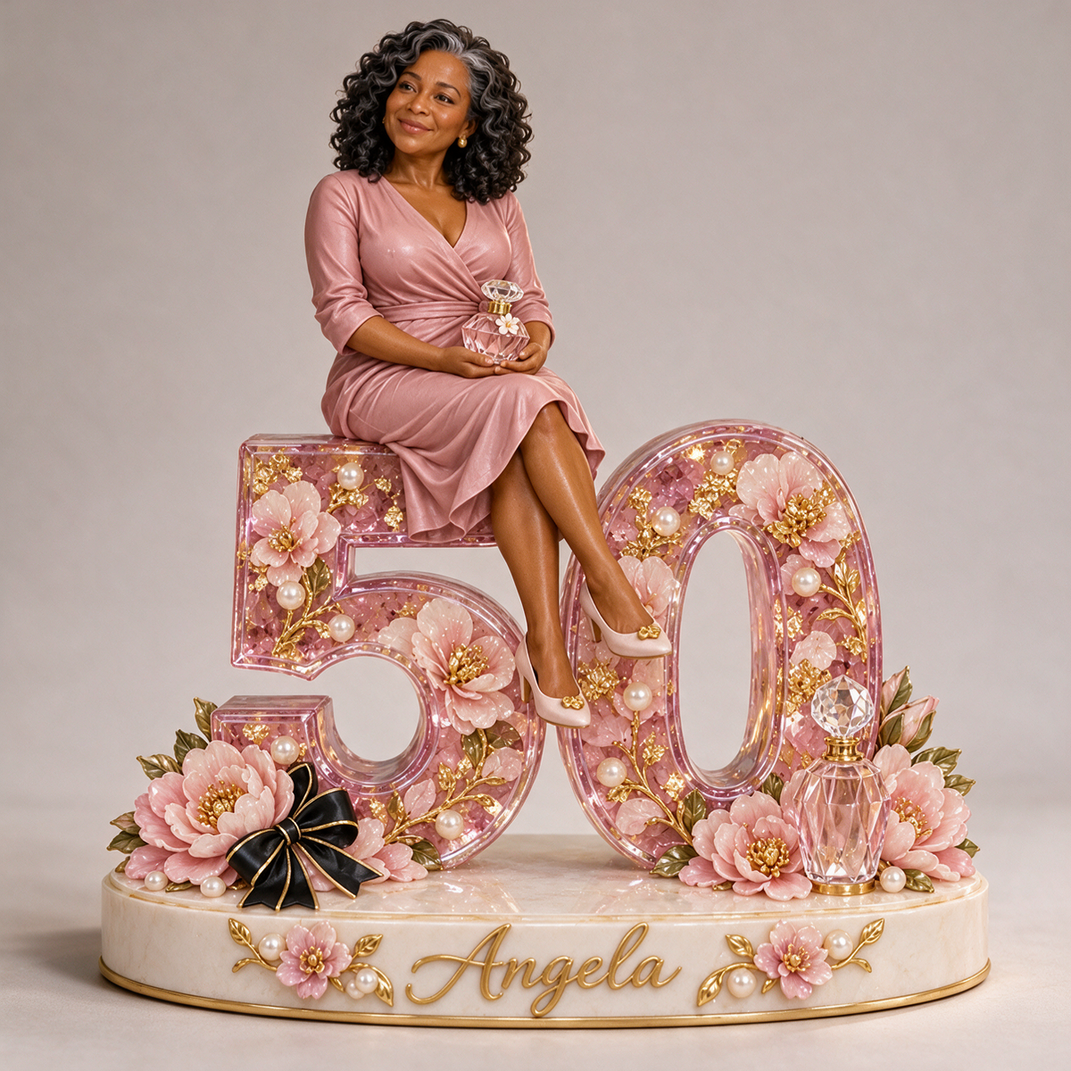 Personalized Custom Photo Perfume Lover Custom Shaped Acrylic Plaque - 50th Birthday Gift for Women