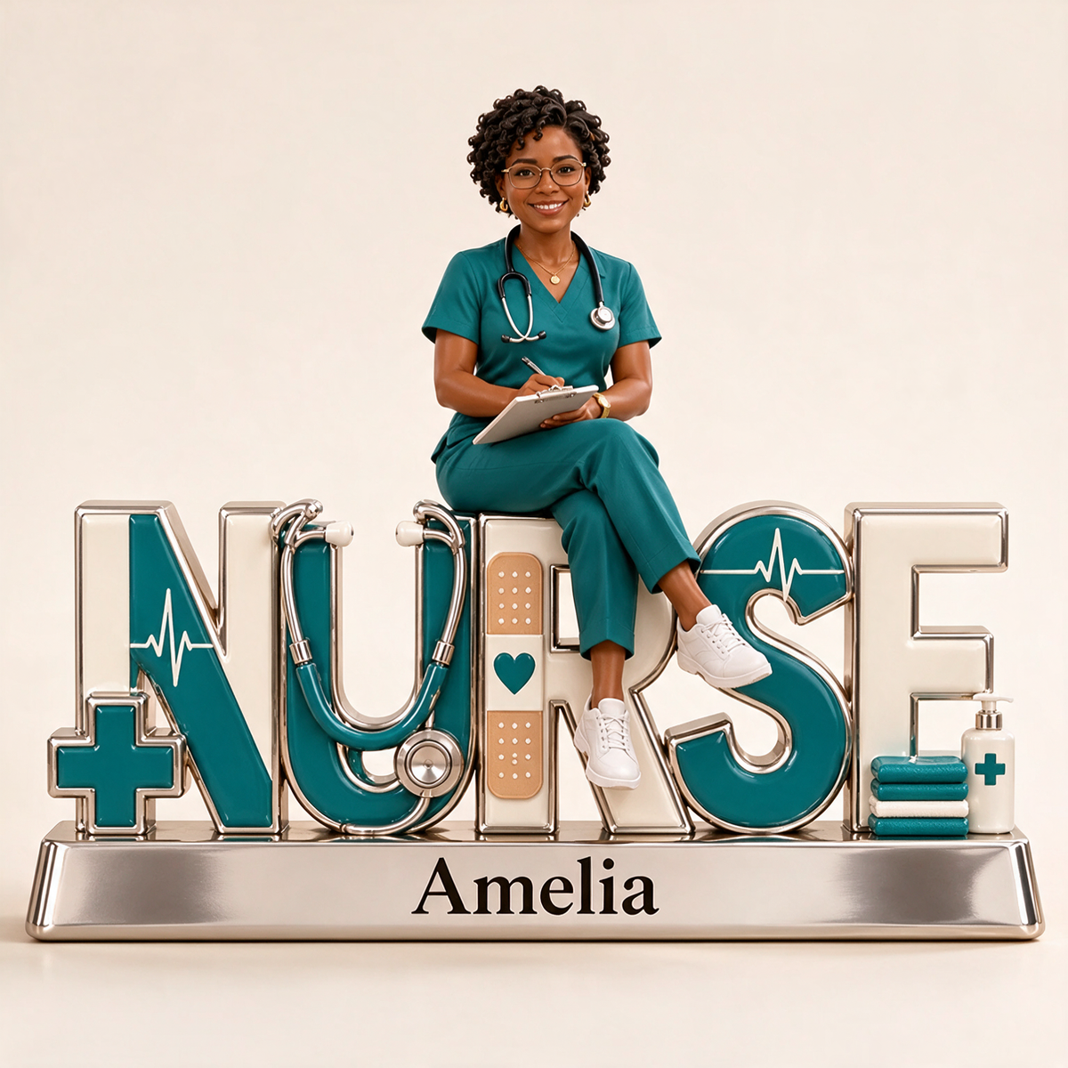 Personalized Custom Photo Nurse Custom Shaped Acrylic Plaque - Gift for Women