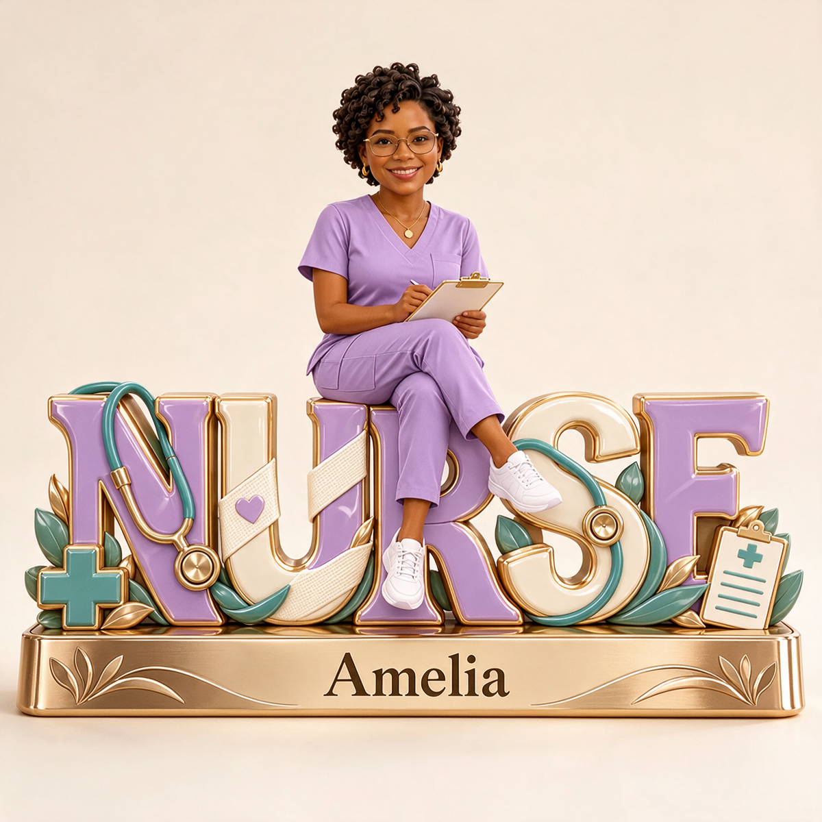 Personalized Custom Photo Nurse Custom Shaped Acrylic Plaque - Gift for Women