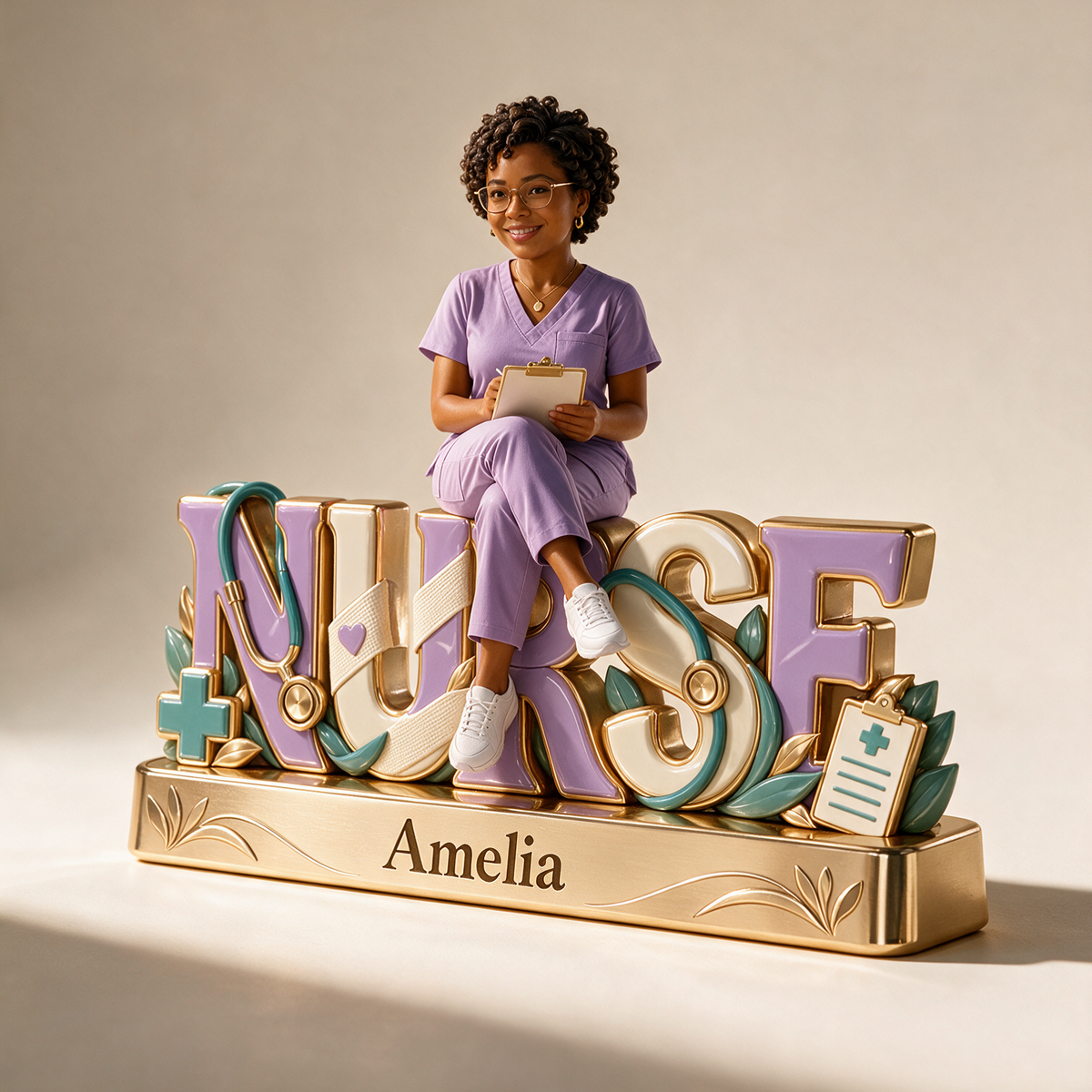 Personalized Custom Photo Nurse Custom Shaped Acrylic Plaque - Gift for Women