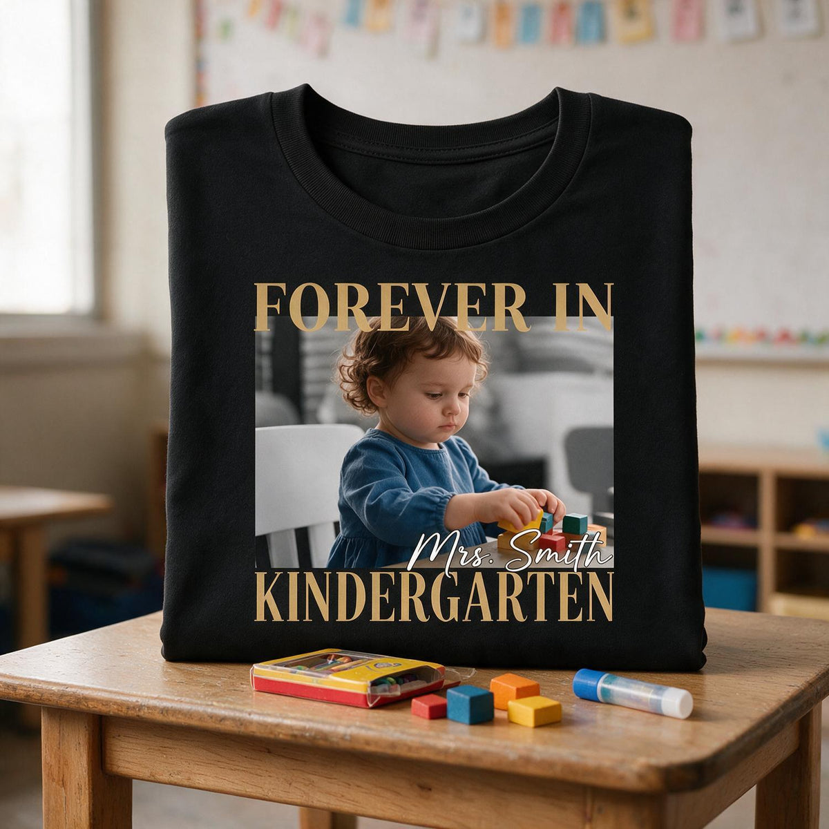 Personalized Back To School Kindergarten Custom Photo Shirt First Day Gift