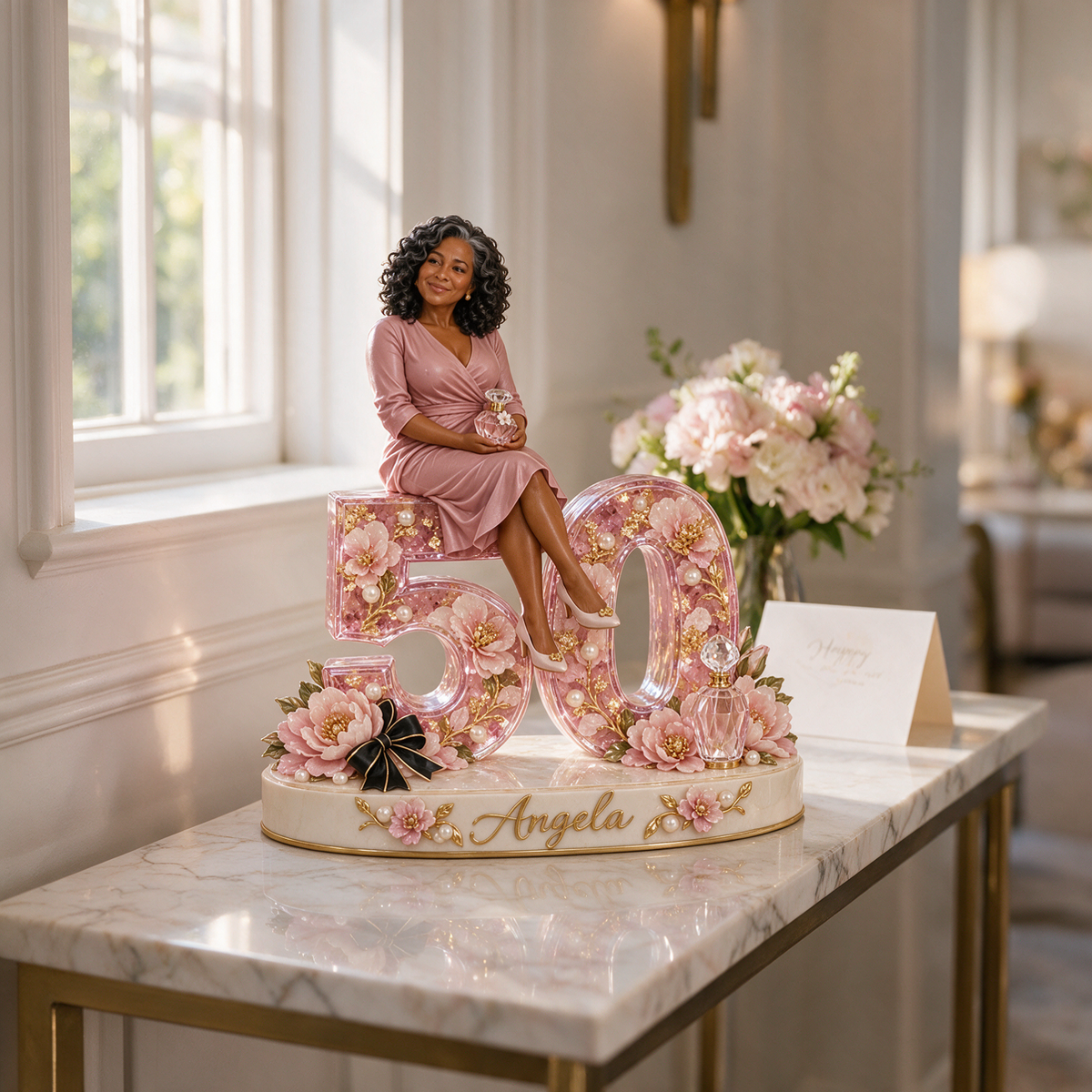 Personalized Custom Photo Perfume Lover Custom Shaped Acrylic Plaque - 50th Birthday Gift for Women