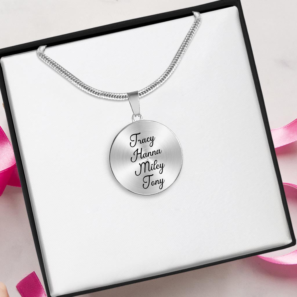 Love Turtles - Personalized Turtle Round Pendant Necklace