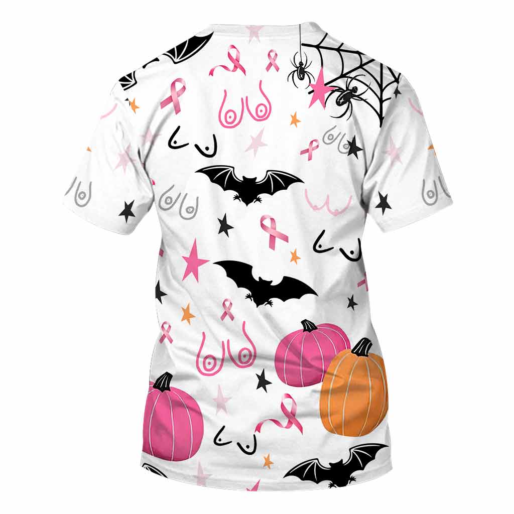 Abracadabra Save The Tatas - Halloween Breast Cancer Awareness All Over T-shirt and Hoodie