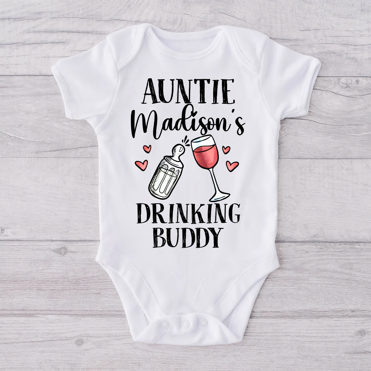 Drinking Buddy - Personalized Newborn Baby Onesie
