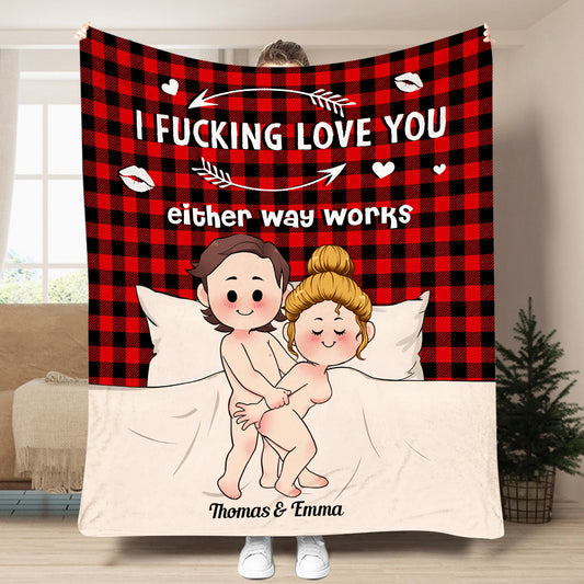 I Love Your Butt - Personalized Couple Blanket