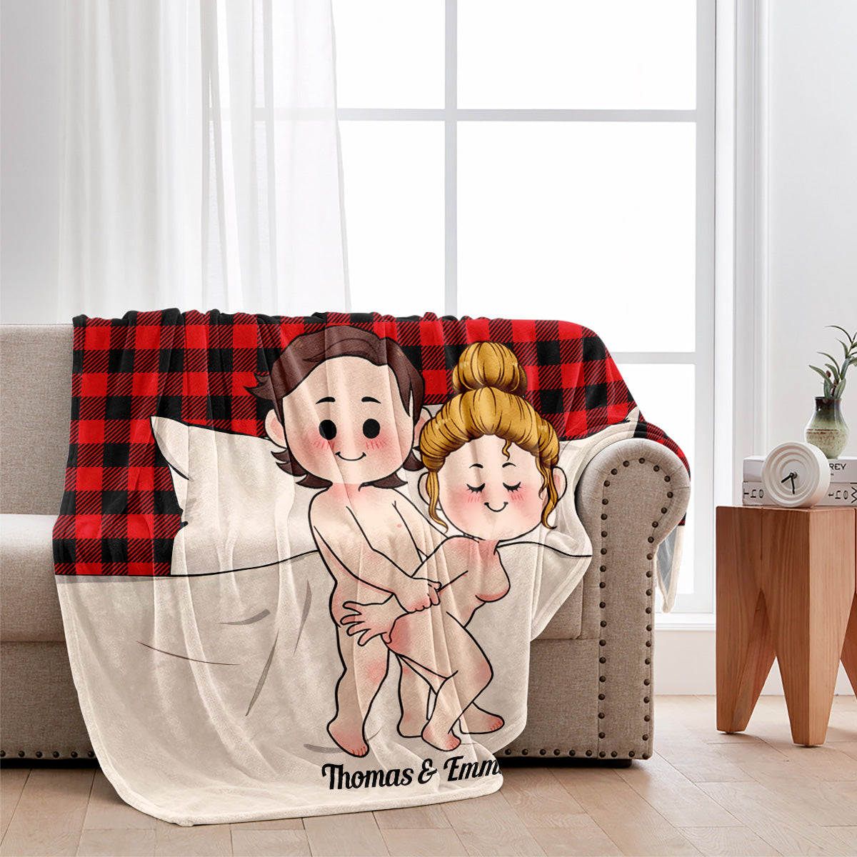 I Love Your Butt - Personalized Couple Blanket