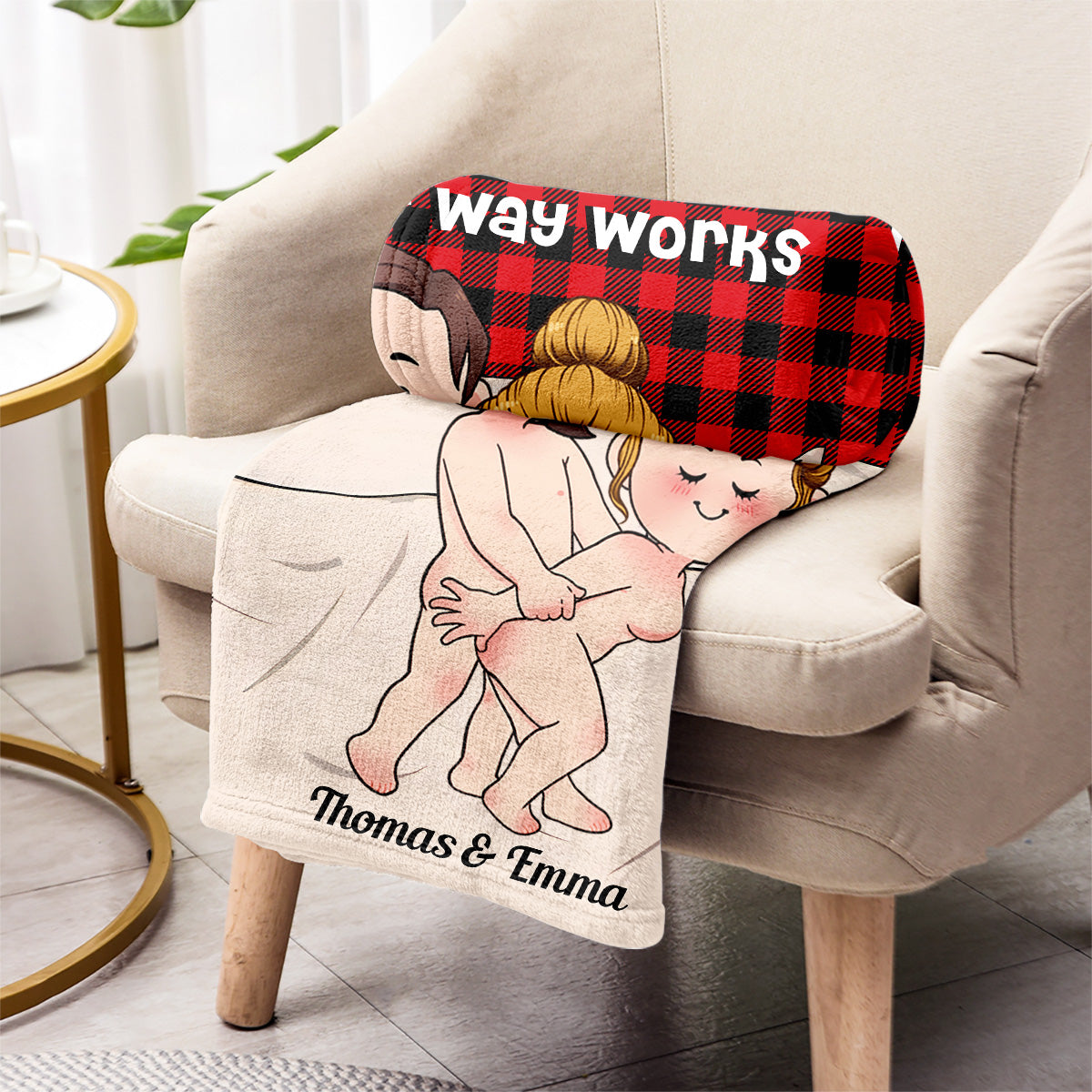 I Love Your Butt - Personalized Couple Blanket