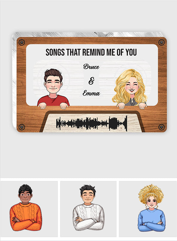 Song Remind Me Of You - Personalized Couple Custom Shaped Acrylic Plaque