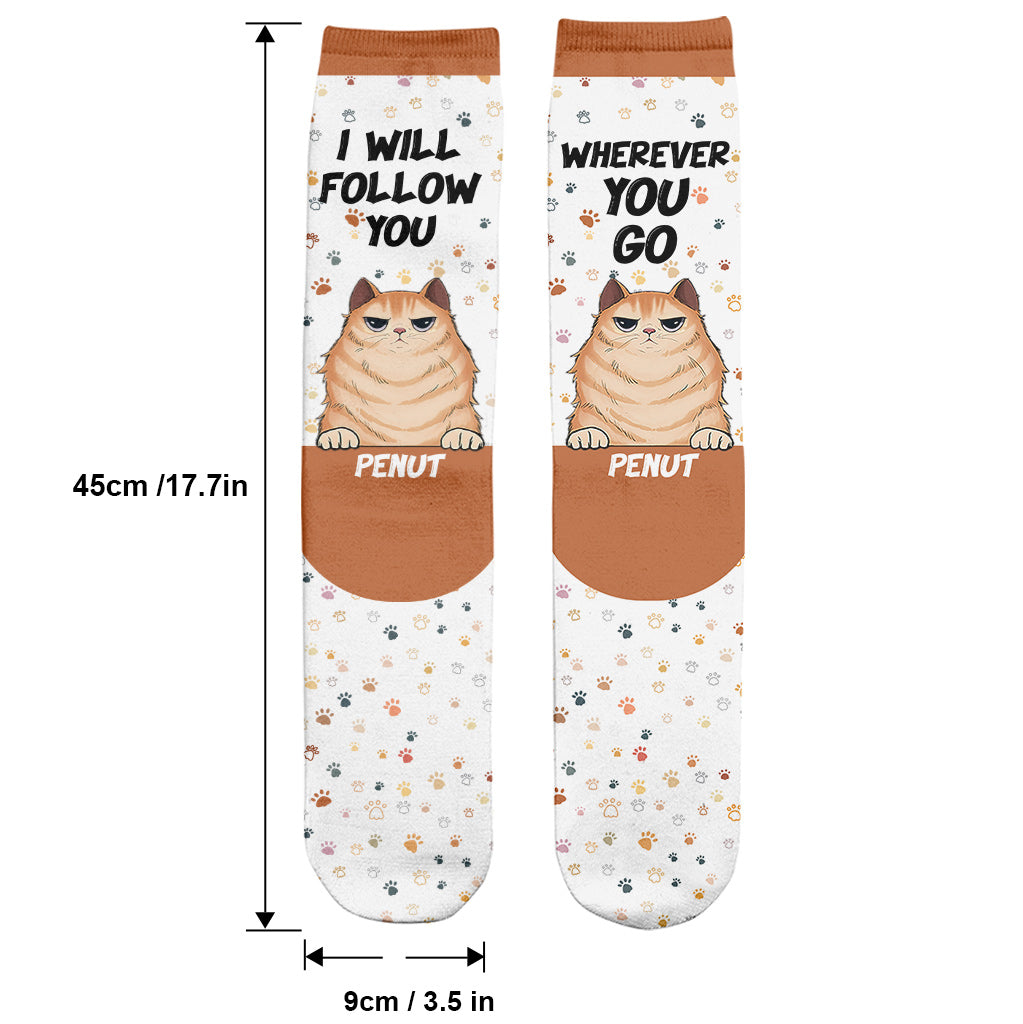 I Will Follow You Whatever You Go - Gift for dog lovers, dog lover - Personalized Socks
