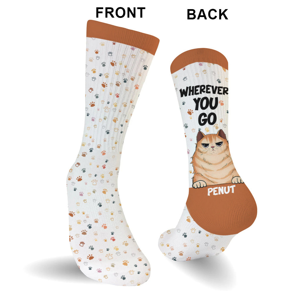 I Will Follow You Whatever You Go - Gift for dog lovers, dog lover - Personalized Socks