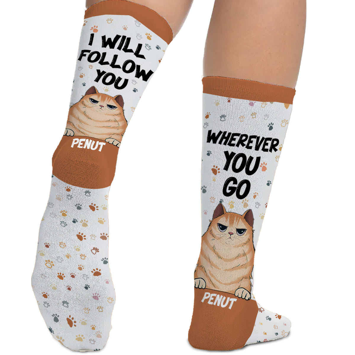 I Will Follow You Whatever You Go - Gift for dog lovers, dog lover - Personalized Socks