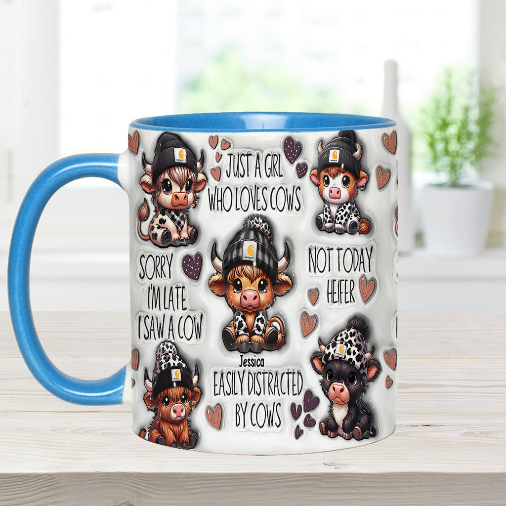 Just A Girl Who Loves Highland Cows - Personalized Accent Mug