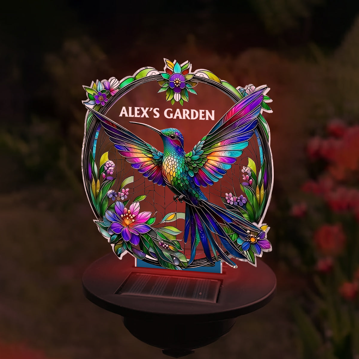 Stunning Hummingbird, Bee, Butterfly... - Personalized Gardening Garden Solar Light