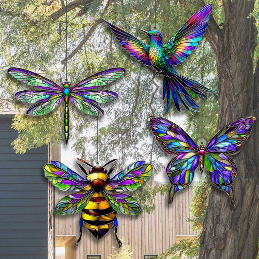 Stunning Hummingbird, Bee, Butterfly... - Personalized Gardening Garden Hanging Ornament