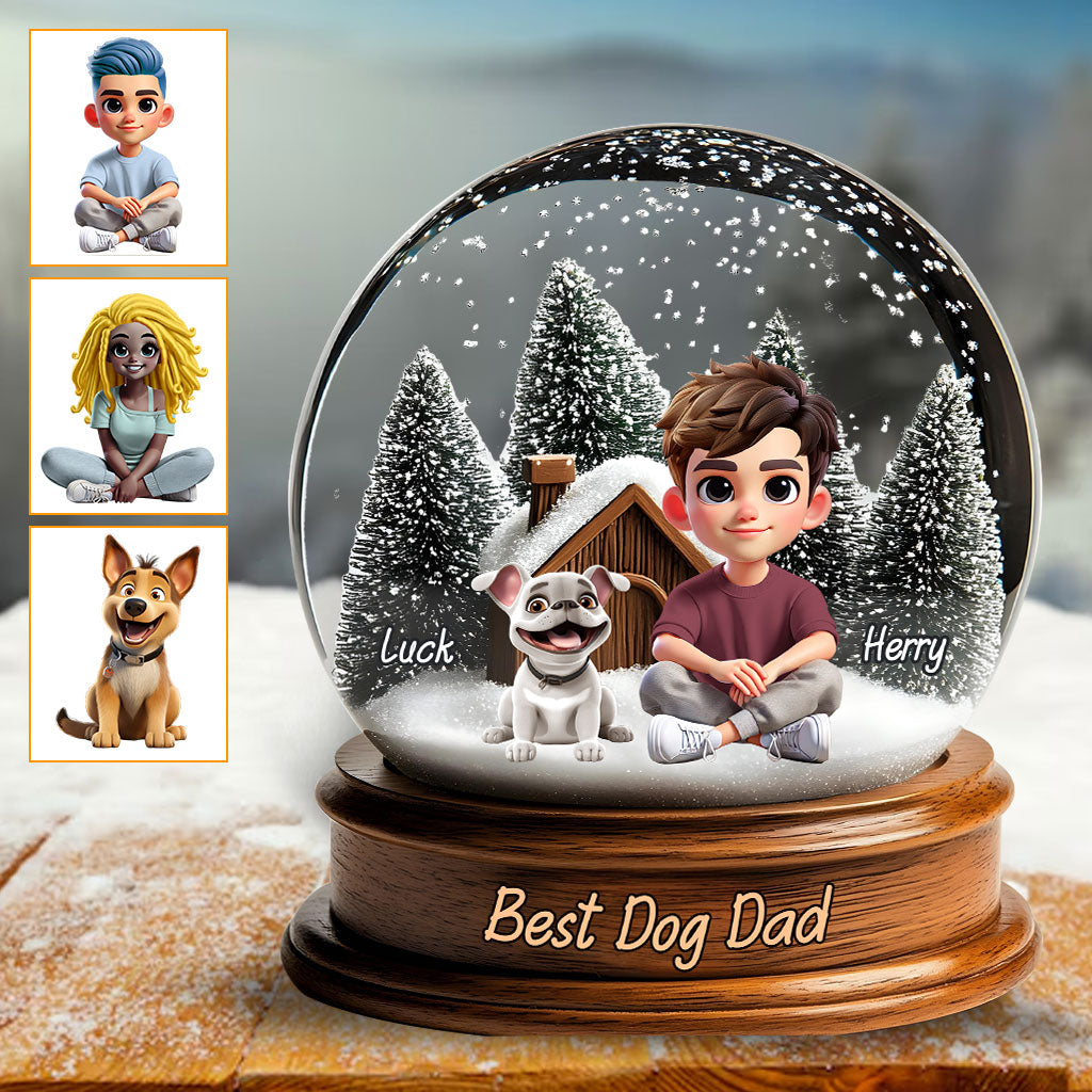 Best Dog Dad/ Mom - Personalized Dog Custom Shaped Acrylic Plaque