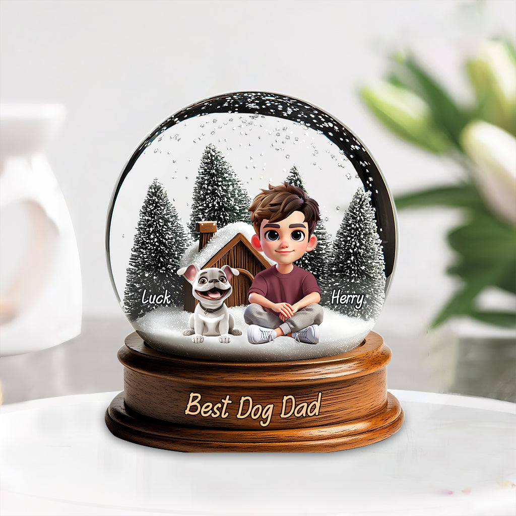 Best Dog Dad/ Mom - Personalized Dog Custom Shaped Acrylic Plaque