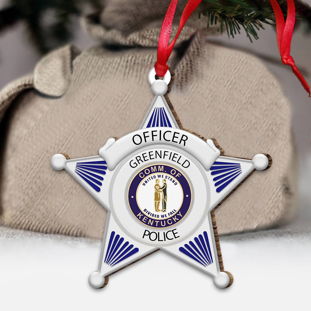 Police Badge - Personalized Police Officer Ornament