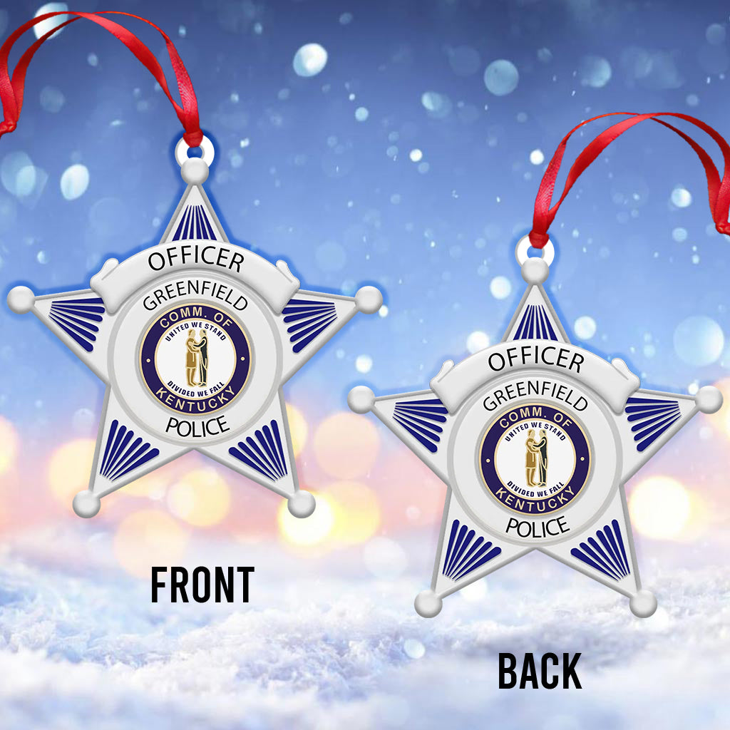Police Badge - Personalized Police Officer Ornament