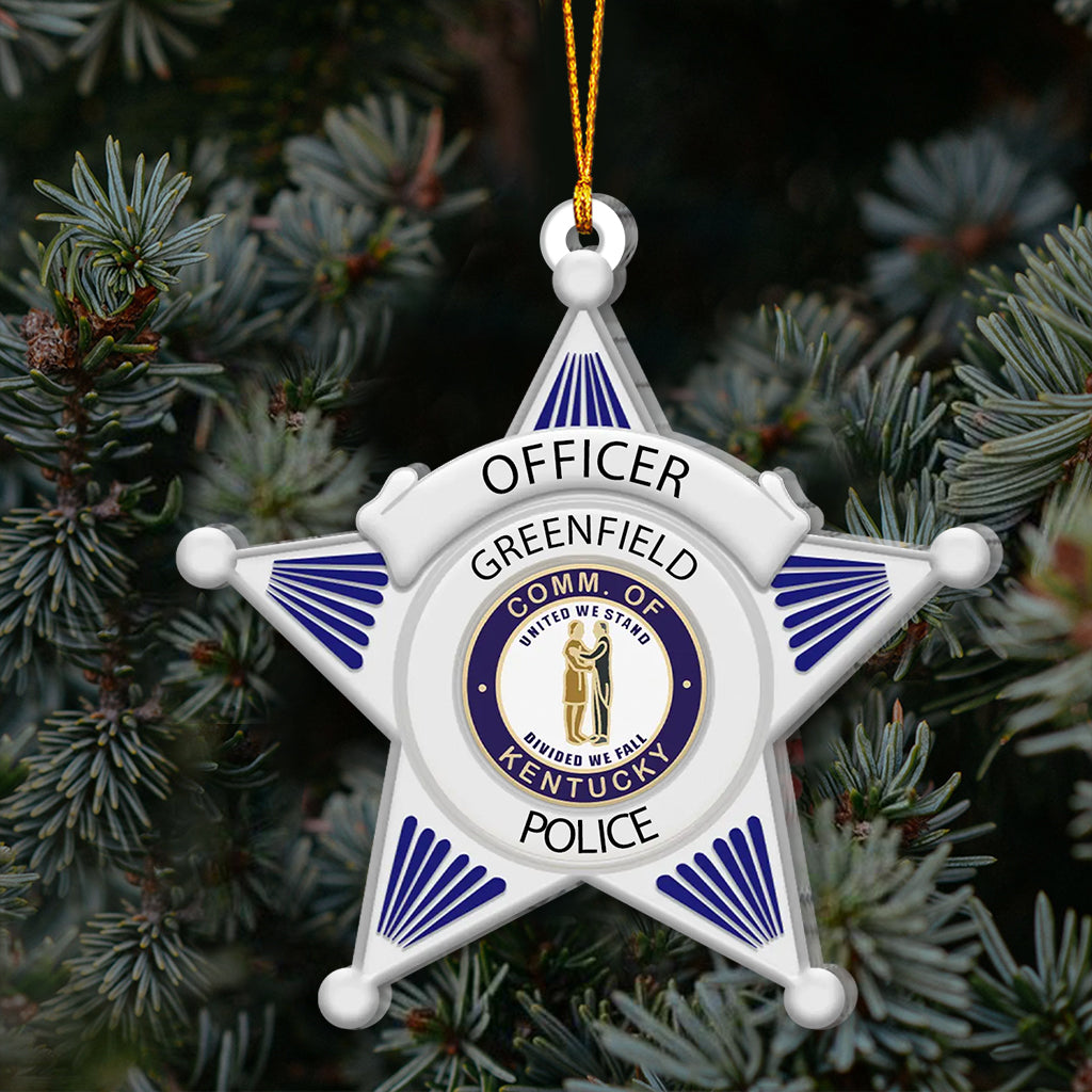 Police Badge - Personalized Police Officer Ornament
