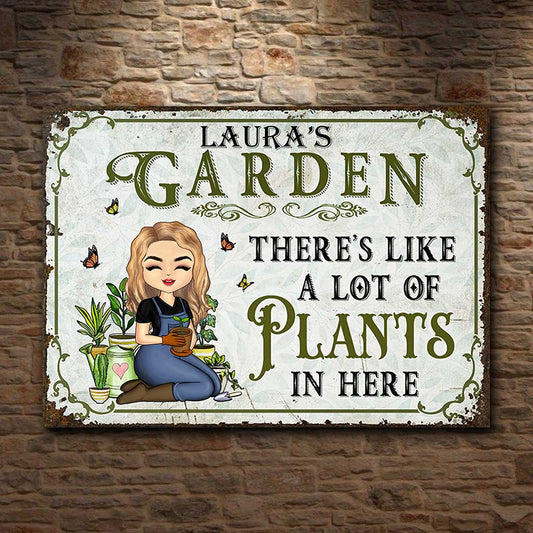 Lot Of Plants - Personalized Gardening Rectangle Metal Sign
