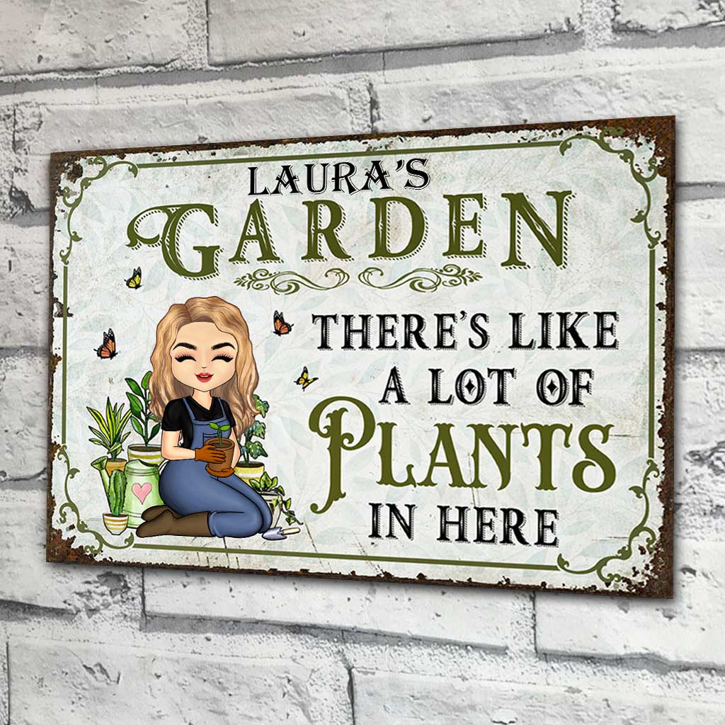 Lot Of Plants - Personalized Gardening Rectangle Metal Sign