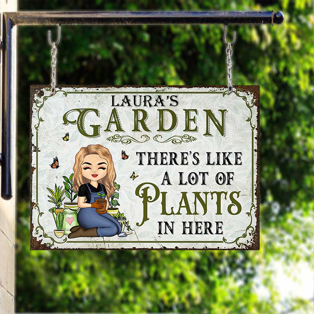 Lot Of Plants - Personalized Gardening Rectangle Metal Sign