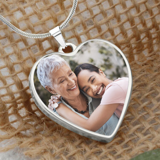 Thank You Mum - Gift for mom, grandma, wife, girlfriend, daughter - Personalized Heart Pendant Necklace