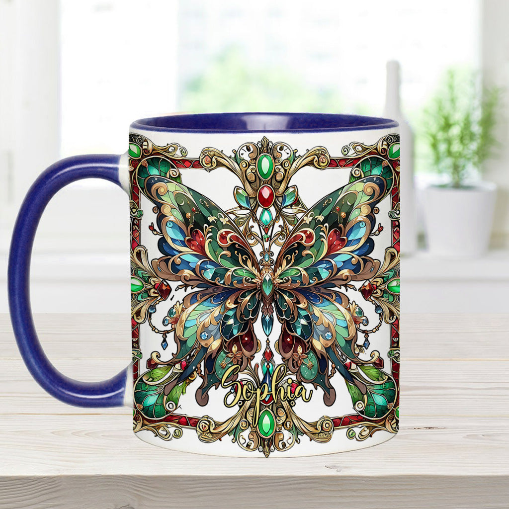 Stunning Butterfly - Personalized Butterfly Accent Mug