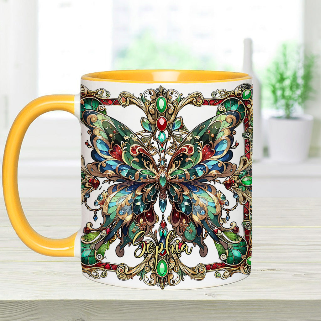Stunning Butterfly - Personalized Butterfly Accent Mug