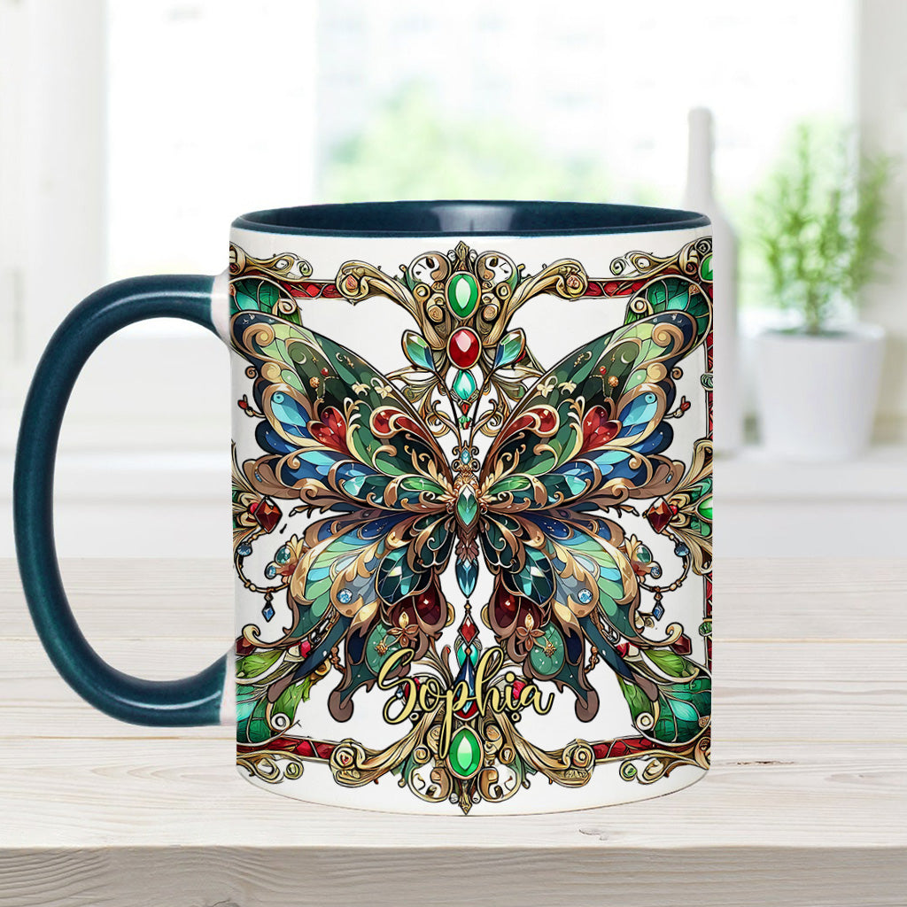 Stunning Butterfly - Personalized Butterfly Accent Mug