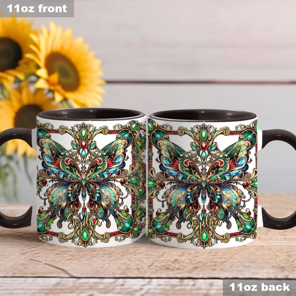 Stunning Butterfly - Personalized Butterfly Accent Mug