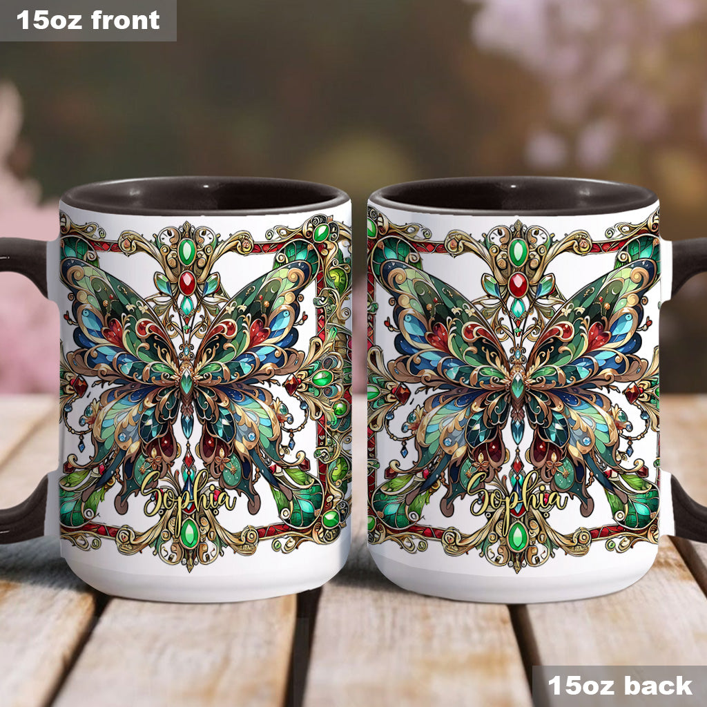 Stunning Butterfly - Personalized Butterfly Accent Mug