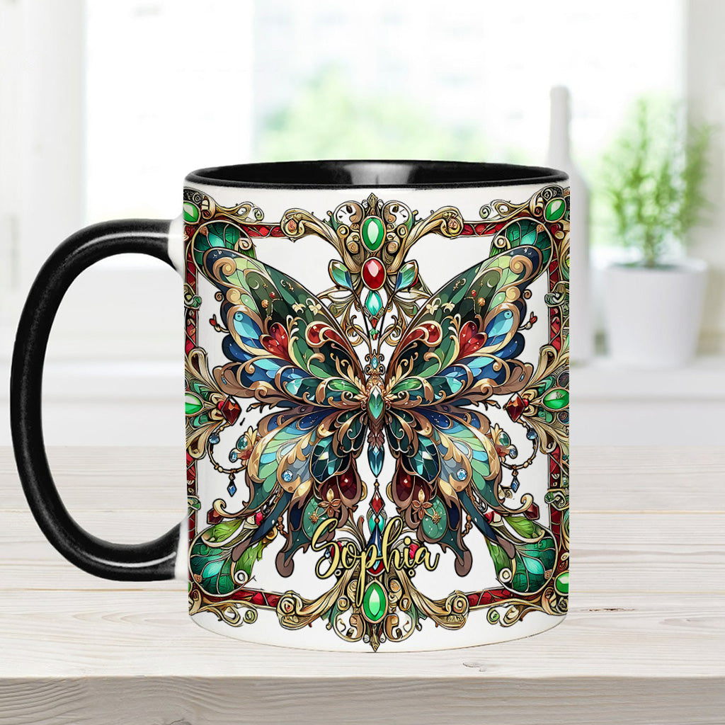Stunning Butterfly - Personalized Butterfly Accent Mug