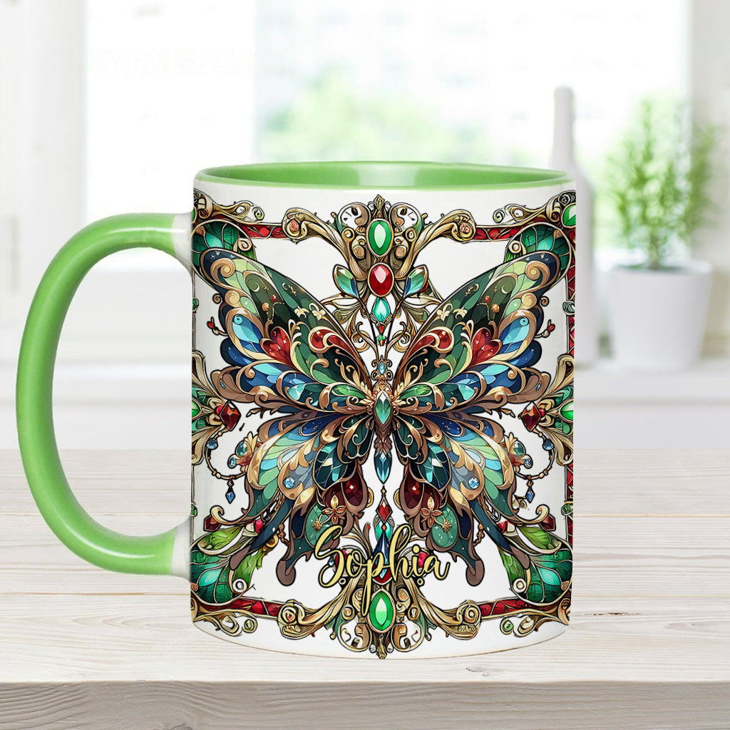 Stunning Butterfly - Personalized Butterfly Accent Mug