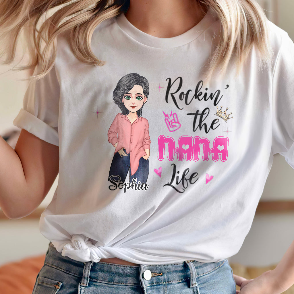 Rockin' The Nana Life - Gift for grandma, mom - Personalized T-shirt And Hoodie