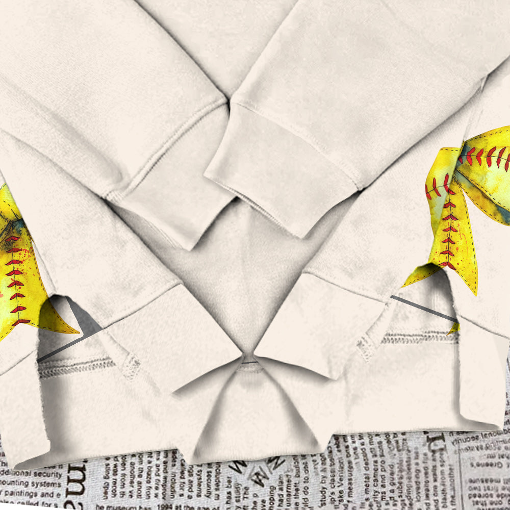 Just A Girl Who Loves Softball - Personalized Softball Split Hem Sweatshirt