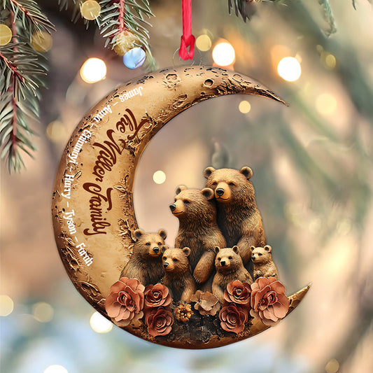 Bear Family - Personalized Family Custom Shaped Ornament