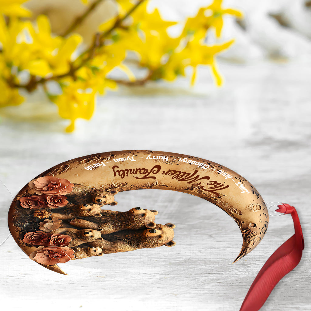 Bear Family - Personalized Family Custom Shaped Ornament