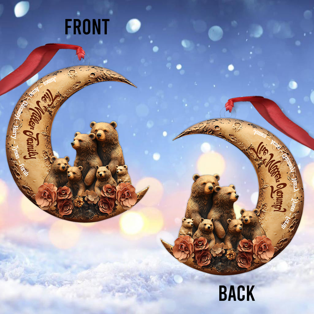 Bear Family - Personalized Family Custom Shaped Ornament