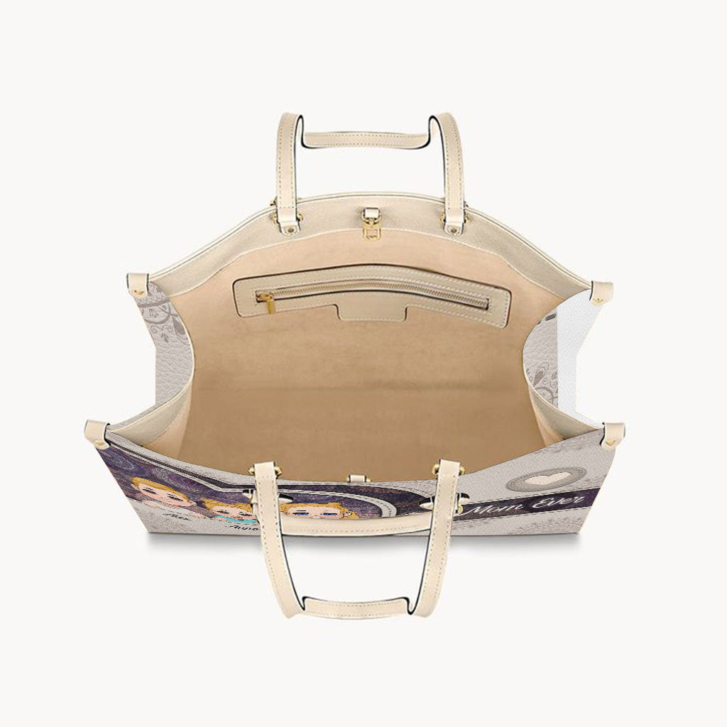 Best Mom/ Grandma/ Aunt/,,, Ever - Personalized Mother Leather Handbag