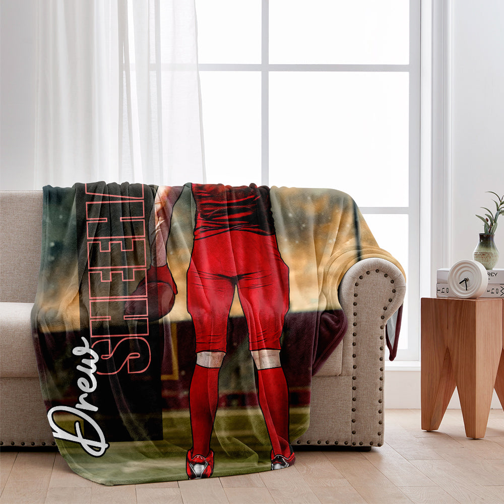 Any Name, Number, Team... - Personalized Football Blanket