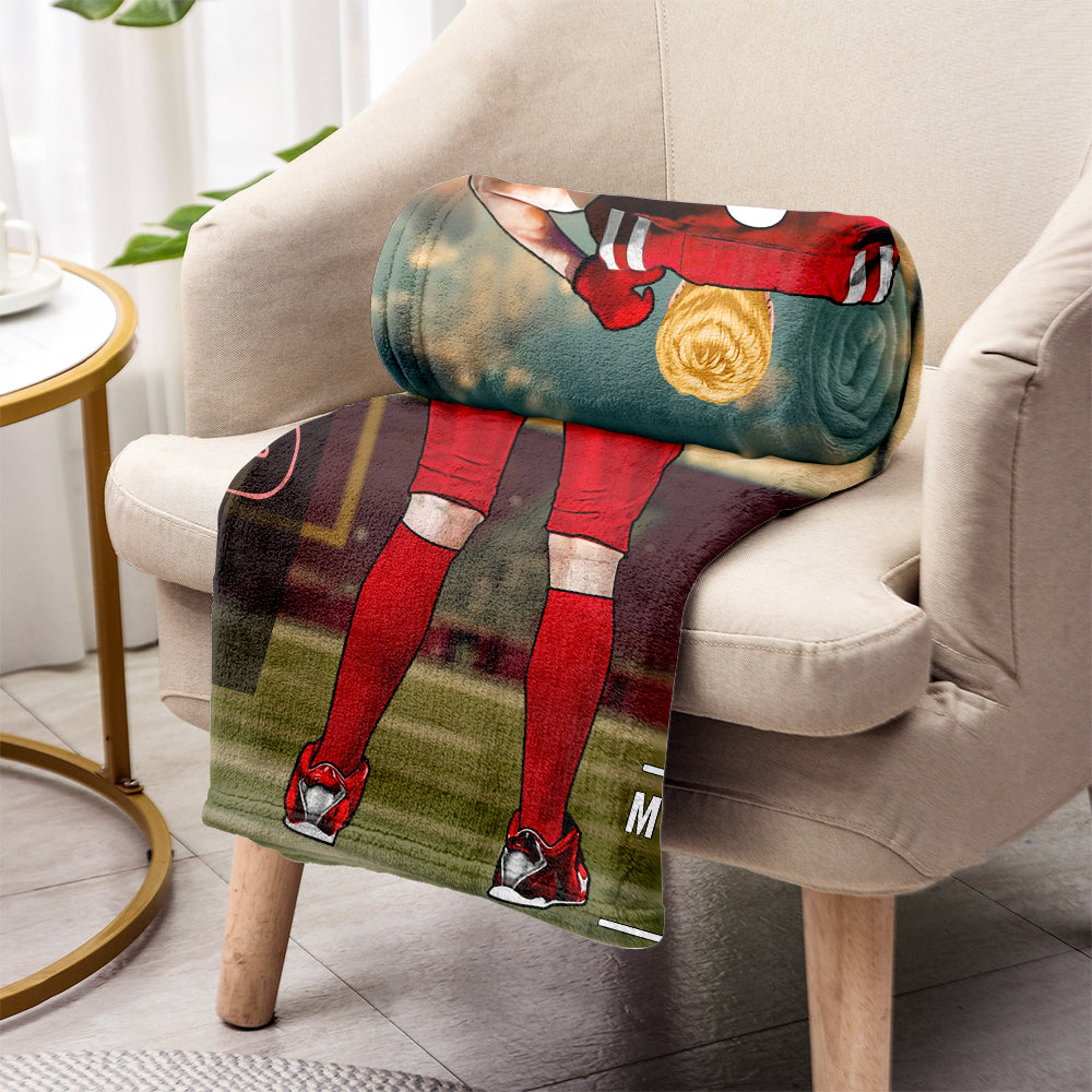 Any Name, Number, Team... - Personalized Football Blanket