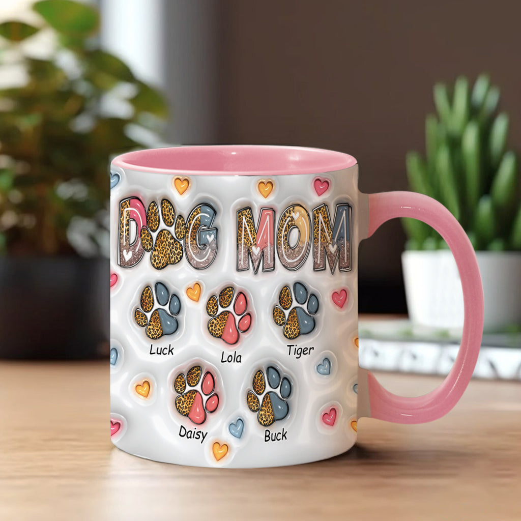 Dog Mom - Personalized Dog Accent Mug