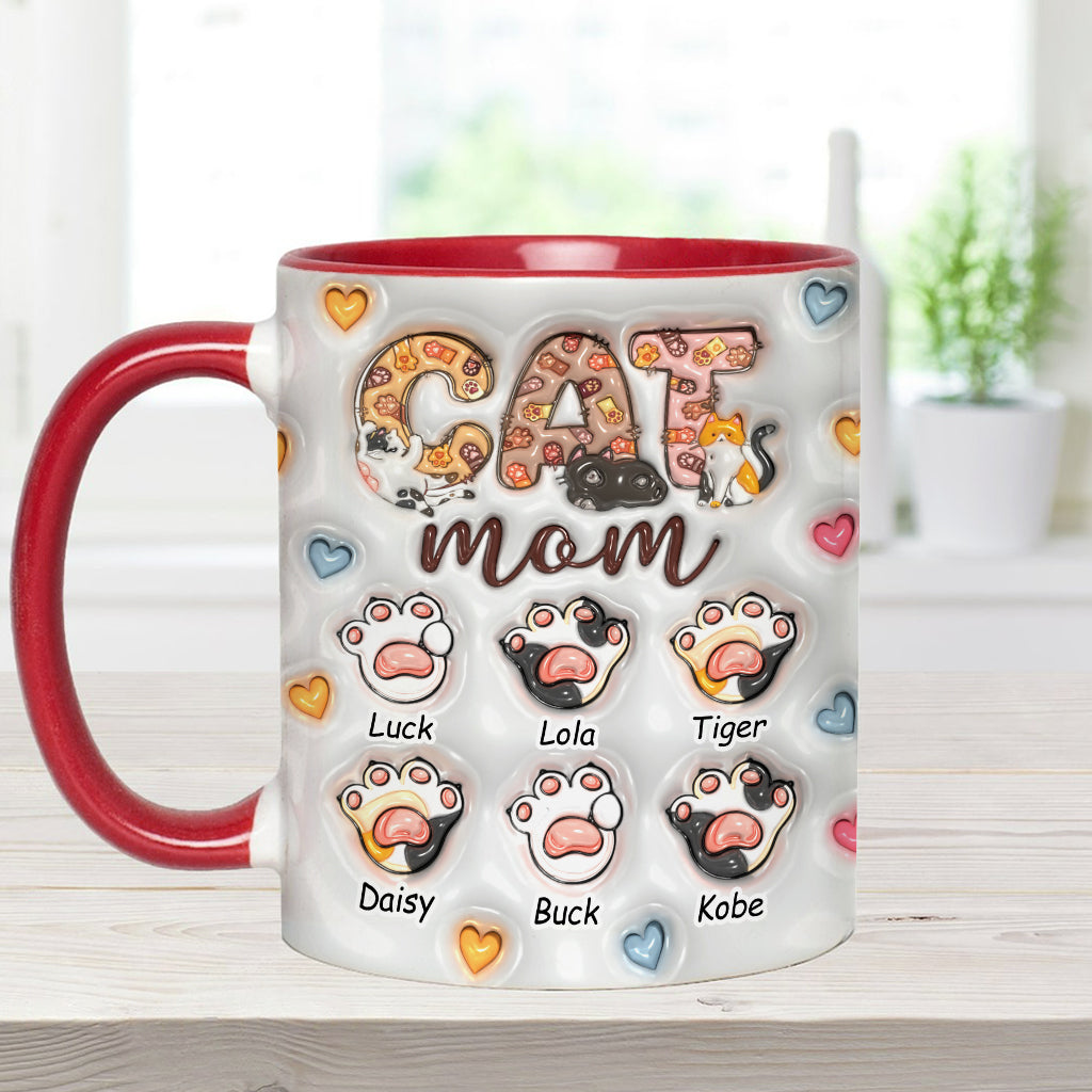 Cat Mom - Personalized Cat Accent Mug