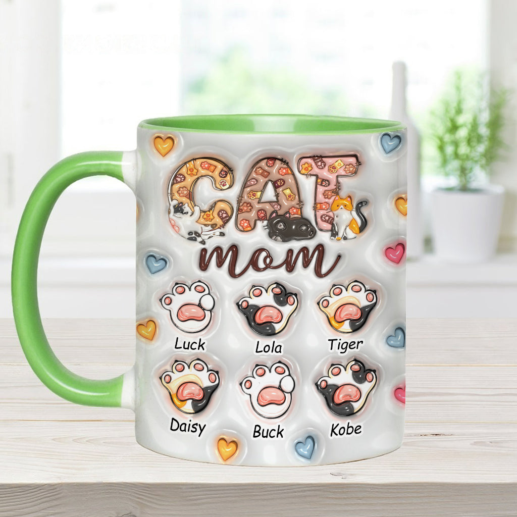 Cat Mom - Personalized Cat Accent Mug