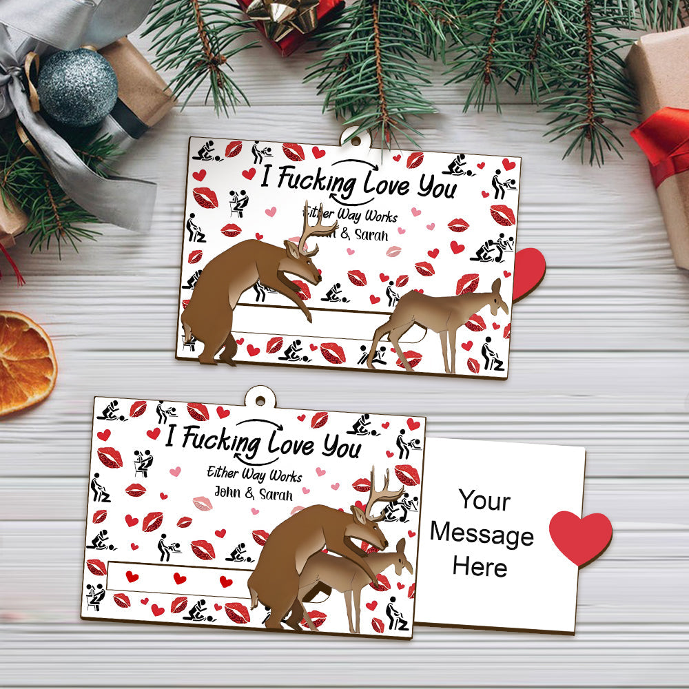 I Love You - Personalized Hunting Sliding Ornament