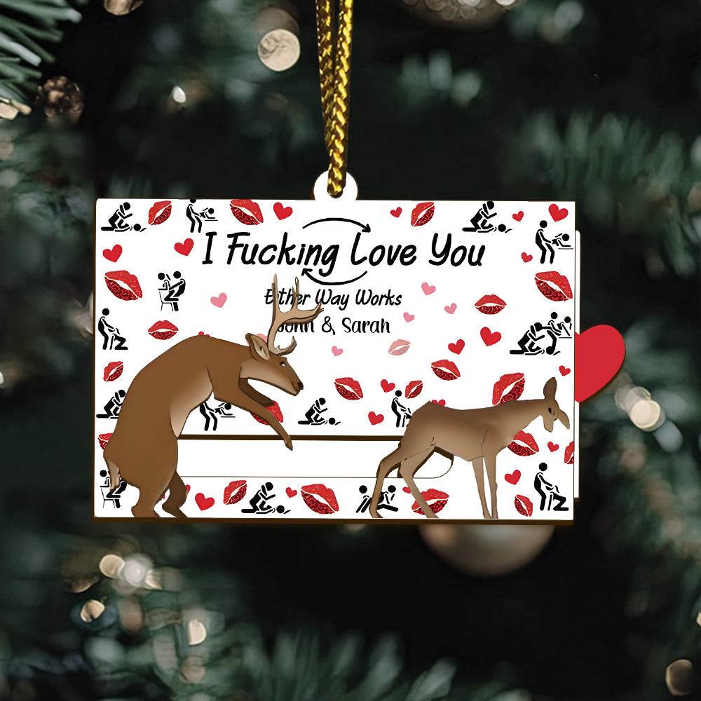 I Love You - Personalized Hunting Sliding Ornament