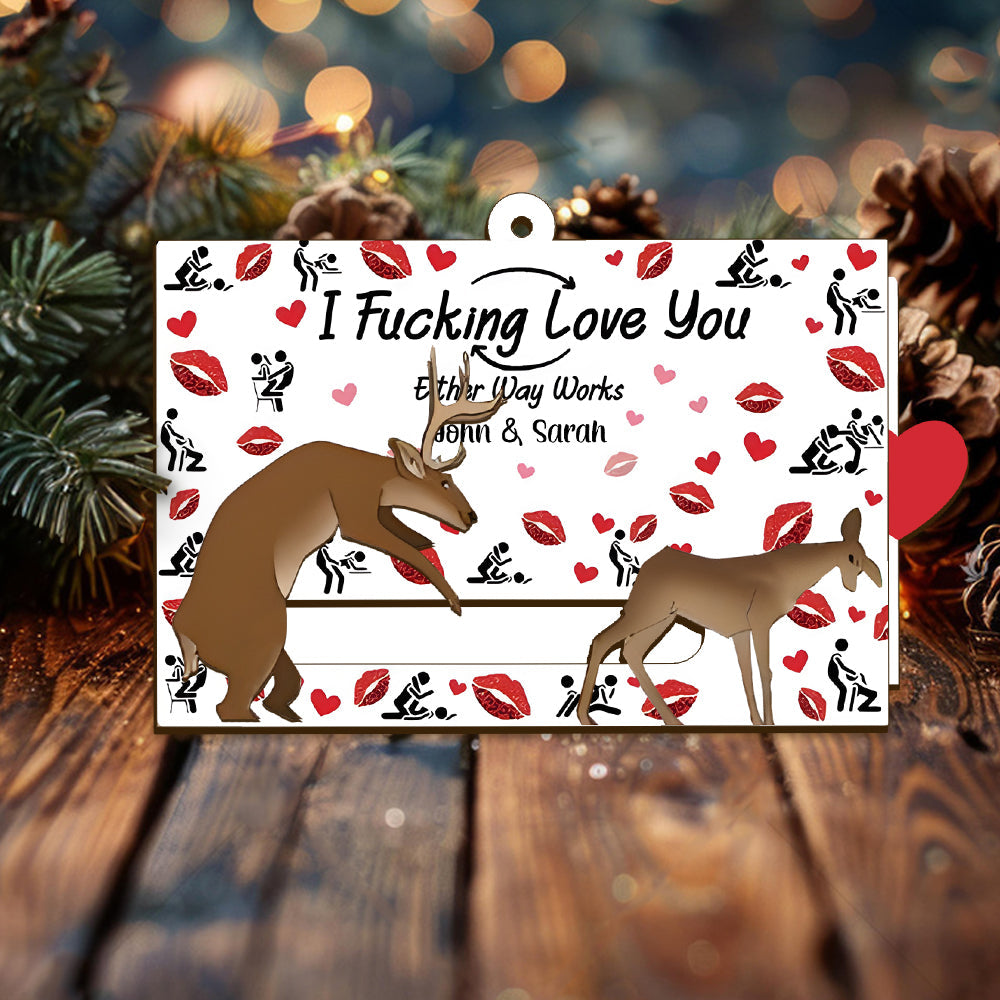 I Love You - Personalized Hunting Sliding Ornament