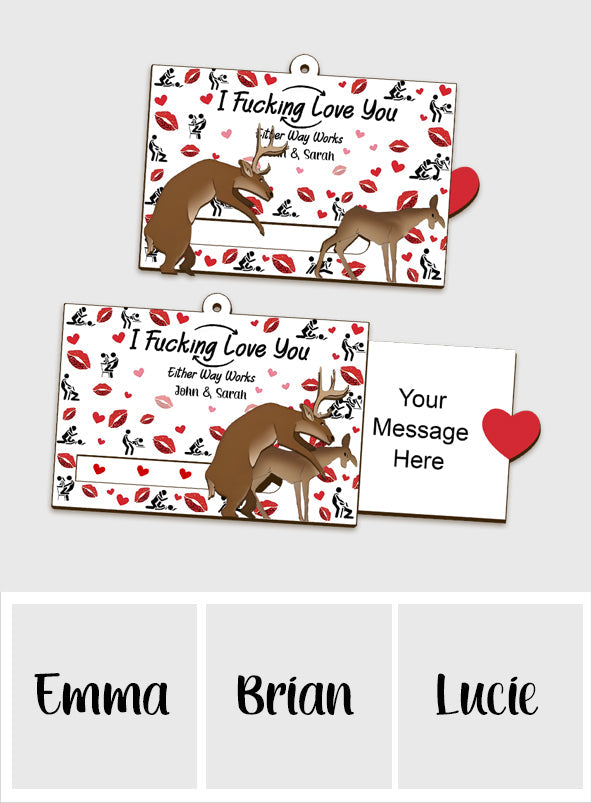 I Love You - Personalized Hunting Sliding Ornament